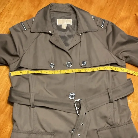 Michael Kors Taupe Brown Rain Trench Jacket Coat - Picture 8 of 12